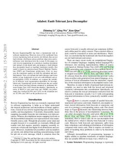Adabot: Fault-Tolerant Java Decompiler