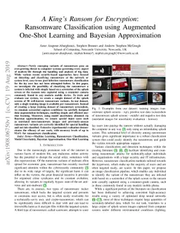 A Kings Ransom for Encryption: Ransomware Classification using Augmented
  One-Shot Learning and Bayesian Approximation