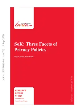 SoK: Three Facets of Privacy Policies