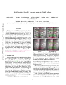 GLAMpoints: Greedily Learned Accurate Match points