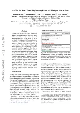 Are You for Real? Detecting Identity Fraud via Dialogue Interactions