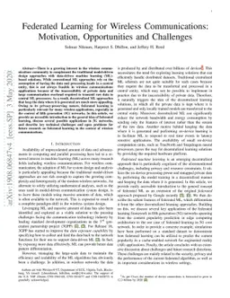 Federated Learning for Wireless Communications: Motivation,
  Opportunities and Challenges