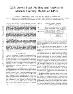 XSP: Across-Stack Profiling and Analysis of Machine Learning Models on
  GPUs