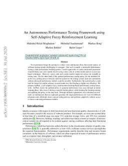 An Autonomous Performance Testing Framework using Self-Adaptive Fuzzy
  Reinforcement Learning