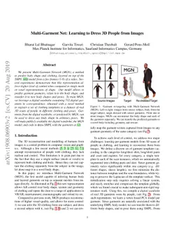 Multi-Garment Net: Learning to Dress 3D People from Images