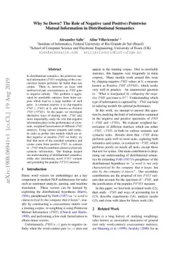 Why So Down? The Role of Negative (and Positive) Pointwise Mutual
  Information in Distributional Semantics