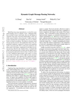 Dynamic Graph Message Passing Networks