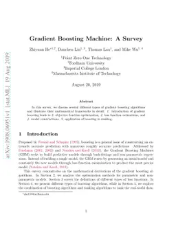 Gradient Boosting Machine: A Survey