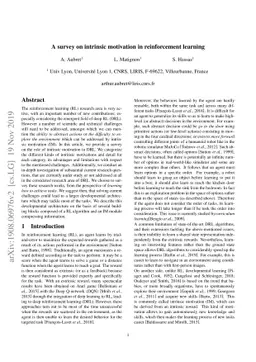 A survey on intrinsic motivation in reinforcement learning