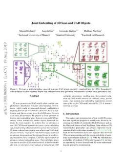 Joint Embedding of 3D Scan and CAD Objects