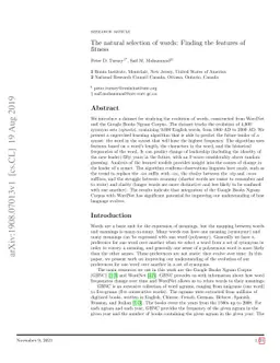 The Natural Selection of Words: Finding the Features of Fitness