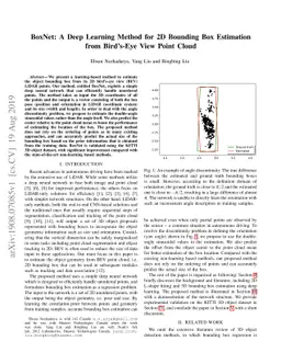 BoxNet: A Deep Learning Method for 2D Bounding Box Estimation from
  Bird's-Eye View Point Cloud