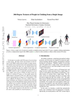 360-Degree Textures of People in Clothing from a Single Image