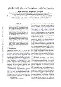 ARAML: A Stable Adversarial Training Framework for Text Generation