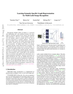 Learning Semantic-Specific Graph Representation for Multi-Label Image
  Recognition