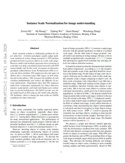 Instance Scale Normalization for image understanding