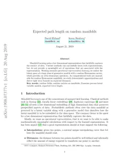 Expected path length on random manifolds