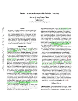 TabNet: Attentive Interpretable Tabular Learning