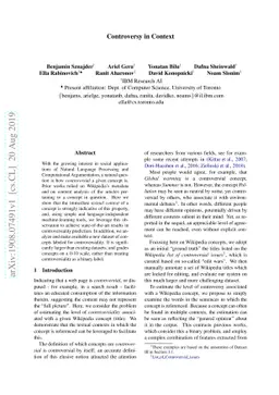 Controversy in Context