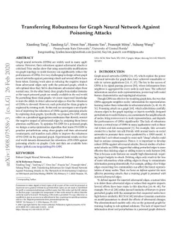Transferring Robustness for Graph Neural Network Against Poisoning
  Attacks