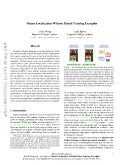 Phrase Localization Without Paired Training Examples