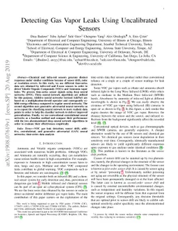 Detecting Gas Vapor Leaks Using Uncalibrated Sensors
