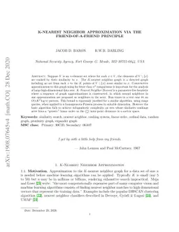 K-Nearest Neighbor Approximation Via the Friend-of-a-Friend Principle