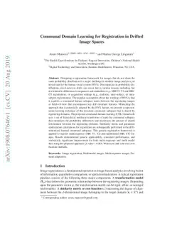 Communal Domain Learning for Registration in Drifted Image Spaces