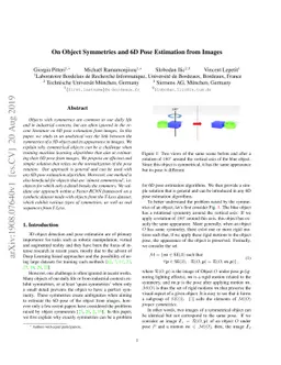On Object Symmetries and 6D Pose Estimation from Images