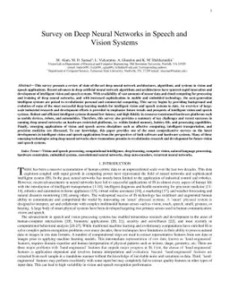 Survey on Deep Neural Networks in Speech and Vision Systems
