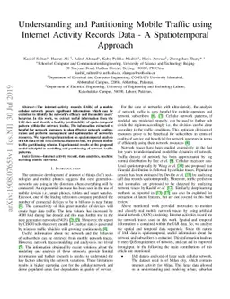 Understanding and Partitioning Mobile Traffic using Internet Activity
  Records Data -- A Spatiotemporal Approach