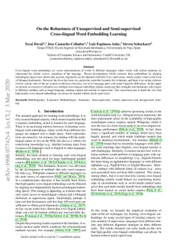 On the Robustness of Unsupervised and Semi-supervised Cross-lingual Word
  Embedding Learning