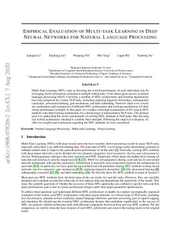 Empirical Evaluation of Multi-task Learning in Deep Neural Networks for
  Natural Language Processing