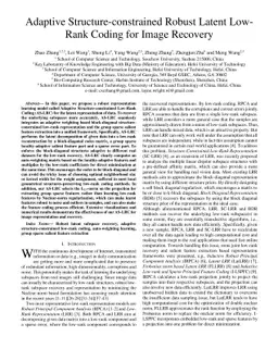 Adaptive Structure-constrained Robust Latent Low-Rank Coding for Image
  Recovery