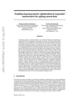Enabling hyperparameter optimization in sequential autoencoders for
  spiking neural data