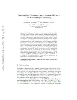 DomainSiam: Domain-Aware Siamese Network for Visual Object Tracking