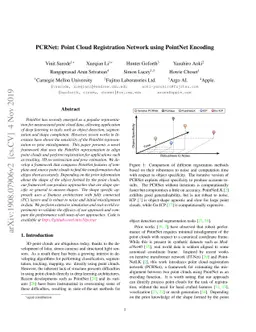 PCRNet: Point Cloud Registration Network using PointNet Encoding