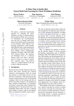 It Takes Nine to Smell a Rat: Neural Multi-Task Learning for
  Check-Worthiness Prediction