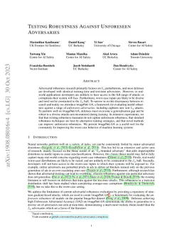 Testing Robustness Against Unforeseen Adversaries