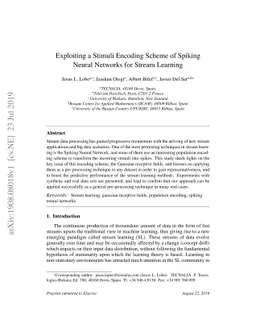 Exploiting a Stimuli Encoding Scheme of Spiking Neural Networks for
  Stream Learning