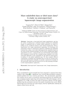 More unlabelled data or label more data? A study on semi-supervised
  laparoscopic image segmentation