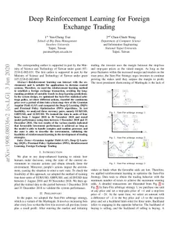 Deep Reinforcement Learning for Foreign Exchange Trading