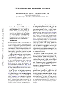 X-SQL: reinforce schema representation with context