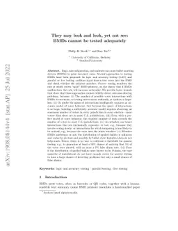 They may look and look, yet not see: BMDs cannot be tested adequately