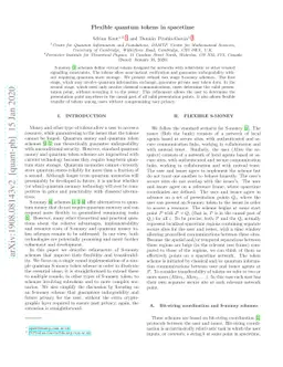 Flexible quantum tokens in spacetime