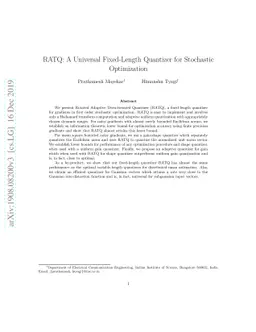 RATQ: A Universal Fixed-Length Quantizer for Stochastic Optimization