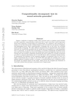 Compositionality decomposed: how do neural networks generalise?