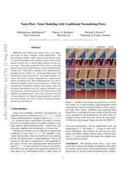 Noise Flow: Noise Modeling with Conditional Normalizing Flows