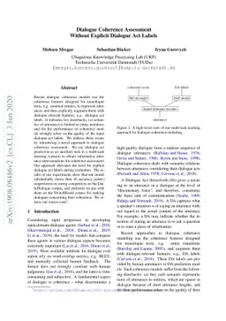 Dialogue Coherence Assessment Without Explicit Dialogue Act Labels