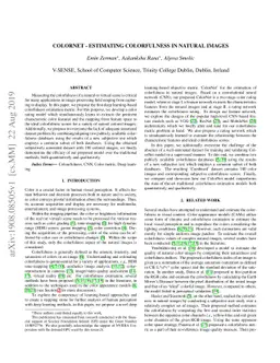 ColorNet -- Estimating Colorfulness in Natural Images